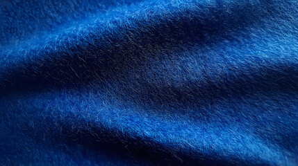 Fototapeta premium Blue felt fabric texture as background. melange fuzzy woolen cloth textured