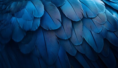 Close Up Blue Angel Wings Feathers Abstract