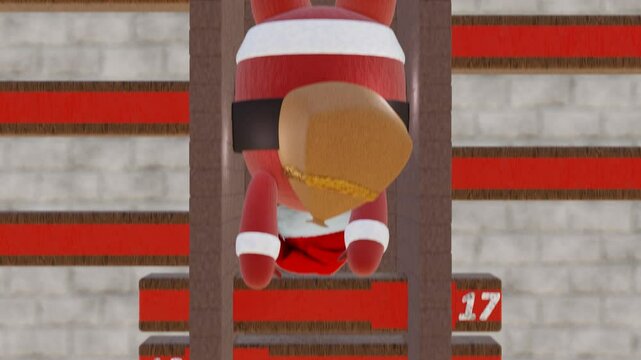 Santa in a chimney 17. door