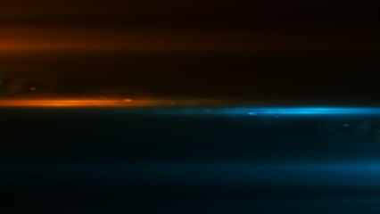 orange and blue light rays background	