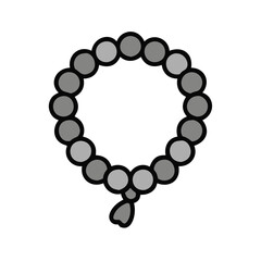 Obraz premium Prayer beads icon for meditation and spirituality