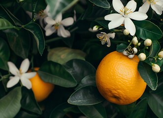Orange Blossom & Fruit Close-Up Macro Photography