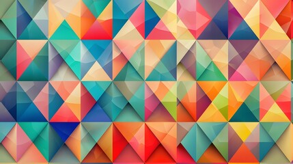 Abstract Colorful Triangle Pattern Background