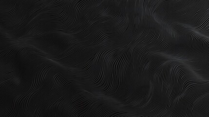 Abstract black background with subtle wavy lines, perfect for adding depth to designs and presentations.