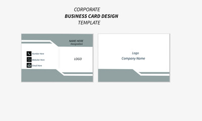 Double sided business card template modern and clean style.
