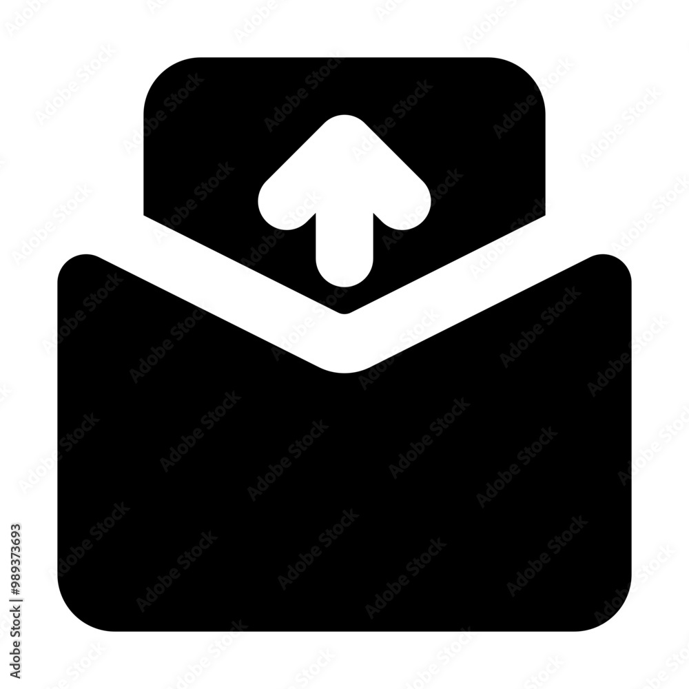 Poster email open upload icon