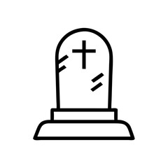 Fototapeta premium Tombstone icon for funeral services and memorials
