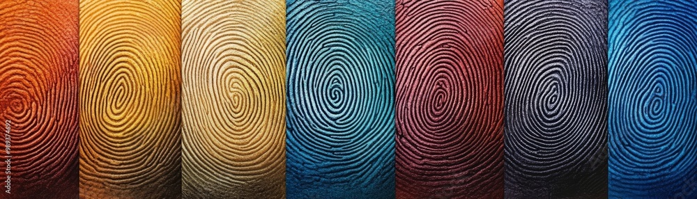 Poster a vibrant abstract pattern featuring colorful concentric circles creating a sense of depth and movem