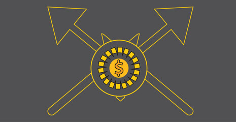 Dollar currency symbol and element background design