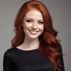 Fototapeta premium hübsche junge Frau mit rotem Haar