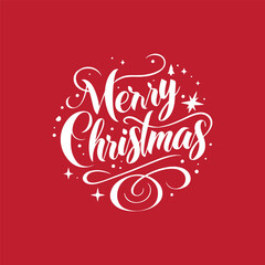 MERRY CHRISTMAS vector brush calligraphy with flourishes. Merry Christmas card. Hand drawn brush style modern calligraphy. vector design for greetings card, headline. t shirt print and others.