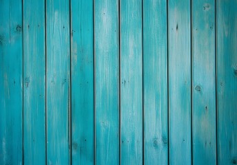 Naklejka premium Turquoise Blue Distressed Wooden Plank Background