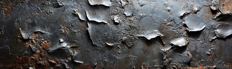 Beaten metal texture with visible hammer marks and worn, oxidized surfaces