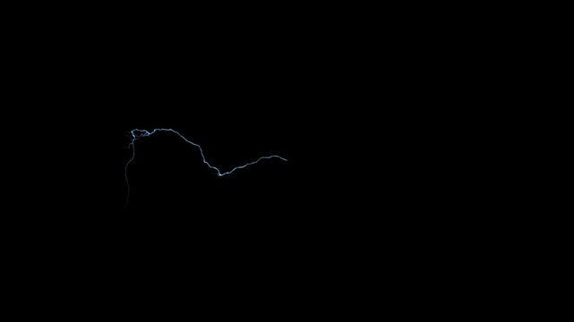 Various types of lightning produced by static electricity