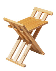Wooden stool made by hand