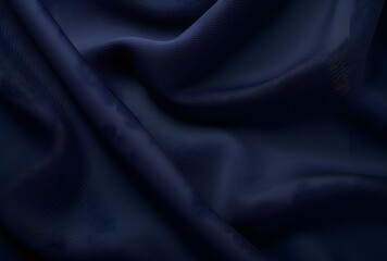 Obraz premium Dark Blue Fabric Texture Background, Top View
