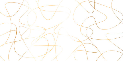 Random pattern colorful line stroke on a transparent background. Chaotic random lines abstract geometric pattern vector background. Decorative golden pattern with tangled curved lines.	