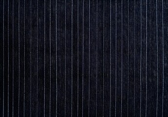 Dark Blue Pinstripe Fabric Texture Background