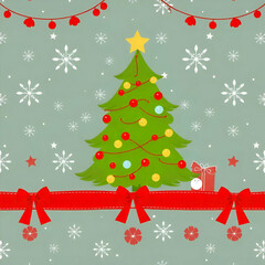 Obraz premium Simple pattern, Christmas background