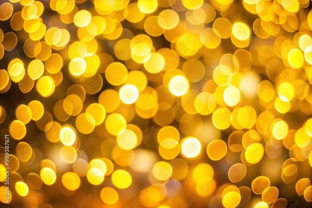 Canvas Prints blurred golden lights with bokeh effect warm and festive
