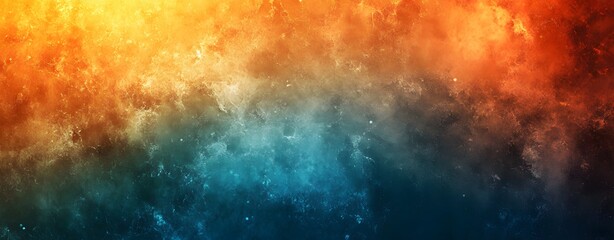 Obraz premium Grainy Texture Gradient Background With Orange, Green, and Blue Colors