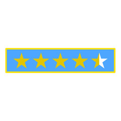 Star rating. Scoring from zero to five points. Vector illustration in flat style