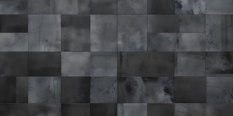 Abstract Grey Concrete Tile Patchwork Pattern