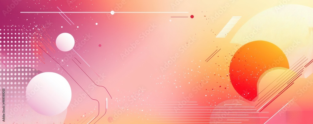 Poster abstract card design with rounded corners in a flat style featuring vibrant colors and geometric sha