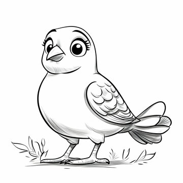recommend clip art: Cute Cartoon Bird Illustration