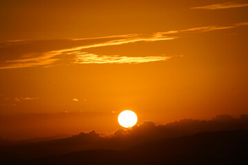 Sunrise on mount Carmel in Israel