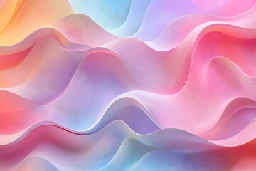 Soft pastel waves of color flowing in a dynamic abstract pattern