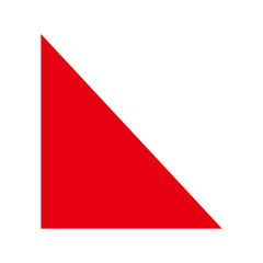 Red triangle icon. Different triangle vector icons flat style