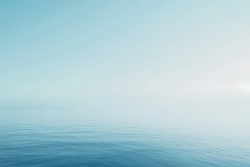 Obraz premium Serene Pastel Blue Sky and Water Background