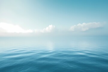 Fototapeta premium Tranquil Ocean Background in Soft Blue Tones