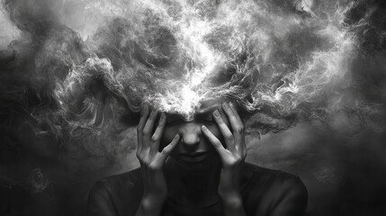 Feeling overwhelmed and exhausted, like a headache is pounding inside your head.