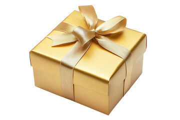 Obraz premium Elegant Gift Box with Ribbon and Bow, Perfect for Special Occasions, Holidays, and Celebrations, Isolated on Transparent Background