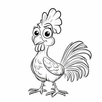 recommend clip art: Cute Cartoon Rooster Illustration