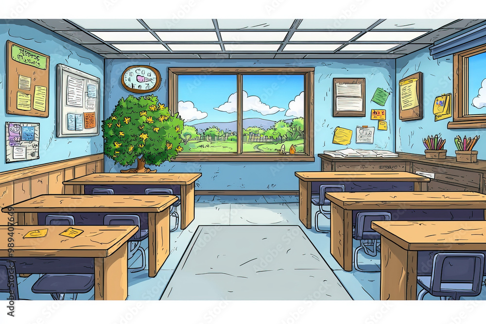 Wall mural classroom background