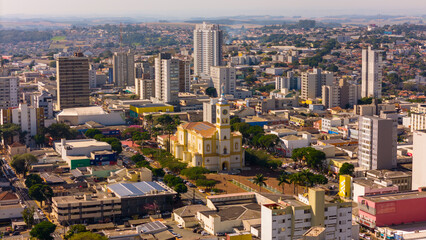 Naklejka premium Vista Aérea da Cidade de Apucarana, Parana, Brasil