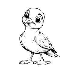 Cute Cartoon Bird Illustration