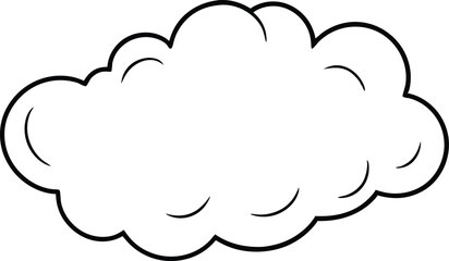 Serene Soft Cloud Outlines Vector Artwork for Relaxing Visuals
