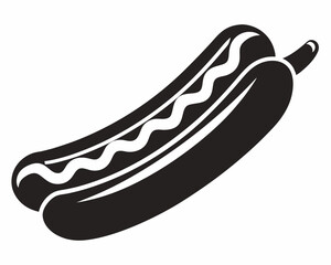 Hot Dog silhouette vector,food clip art vector