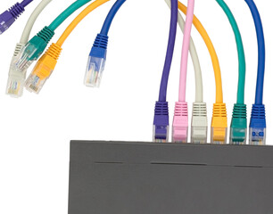 network cables connected to router