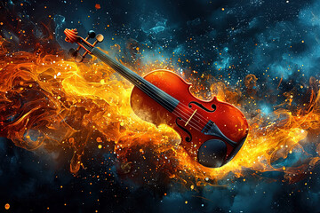 Fototapeta premium Violin Background