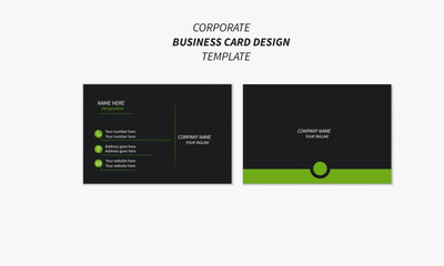 Creative modern name card and clean corporate business card template design.
