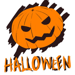 halloween pumpkin with bats