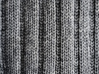 High Resolution Gray Knitted Fabric Texture