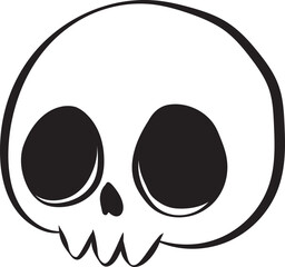 skull black and white coloring book