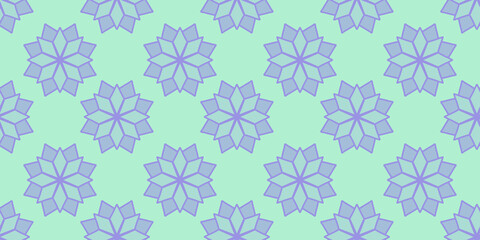 cute snowflake flower doodle repetitive pattern, perfect for your projects
