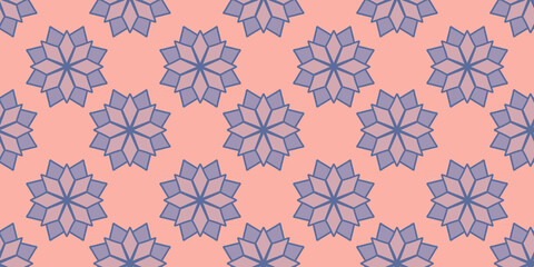 cute snowflake flower doodle repetitive pattern, perfect for your projects